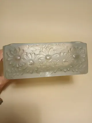 POSACENERE MARGHERITE Quadrato VETRO Antico