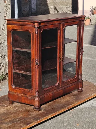 Vetrinetta Cristalliera Antica Legno Massello