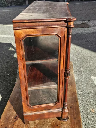 Vetrinetta Cristalliera Antica Legno Massello