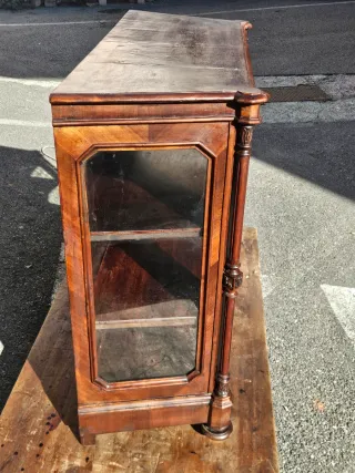Vetrinetta Cristalliera Antica Legno Massello