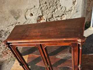 Vetrinetta Cristalliera Antica Legno Massello