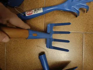 Juego de 5 herramientas jardín azul