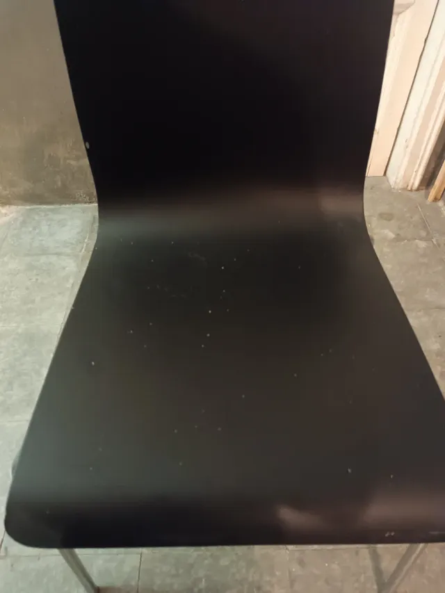 6 Sillas Madera y Metal Negras/Marrones