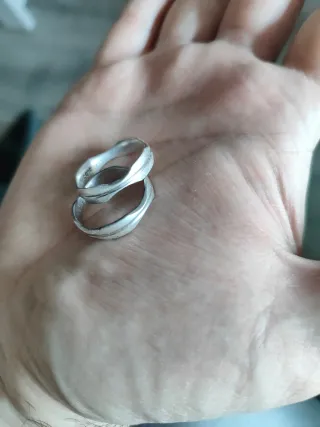 Anillos Plata Ley S925 Hombre Tipo Alianza