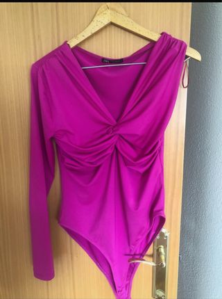 Body Zara Fucsia Manga Larga