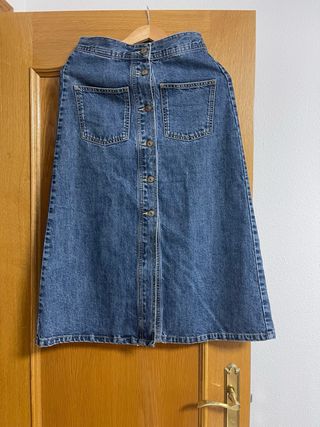 Falda vaquera larga Benetton