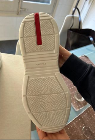 Prada Scamosciato Bike Gris/Blanco