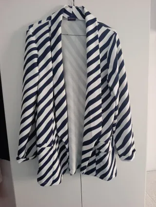 Americana Talenti rayas azul y blanco Talla XL