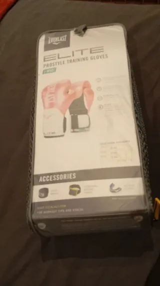 Guantes Everlast Elite Rosa y Blanco. 12oz