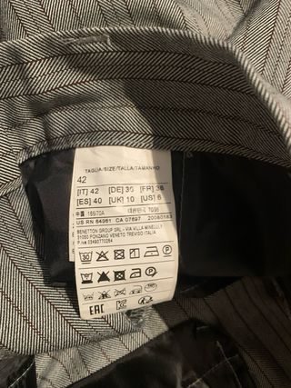 Pantaloni con pence Sisley, taglia 42,l