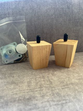 Patas de madera para muebles (2 unidades)