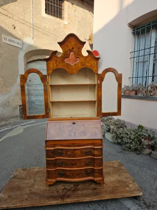 Trumeau ribalta credenza vintage restaurata