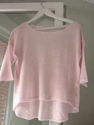 Jersey fino rosa pálido talla única