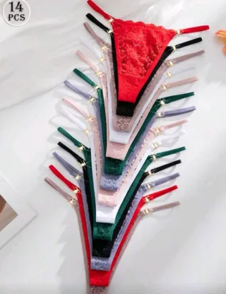 Tangas de encaje 14 piezas