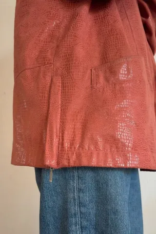 Chaqueta 3/4 efecto piel serpiente