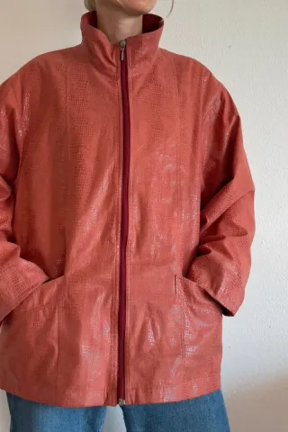 Chaqueta 3/4 efecto piel serpiente