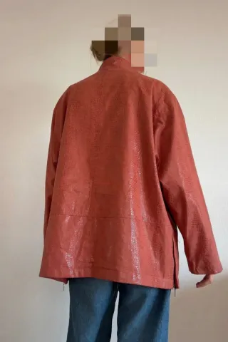 Chaqueta 3/4 efecto piel serpiente