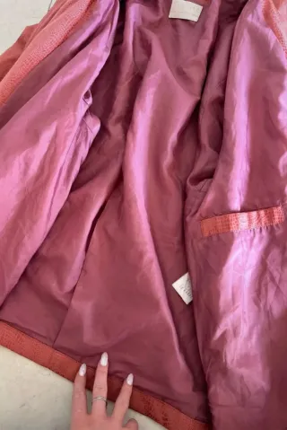 Chaqueta 3/4 efecto piel serpiente