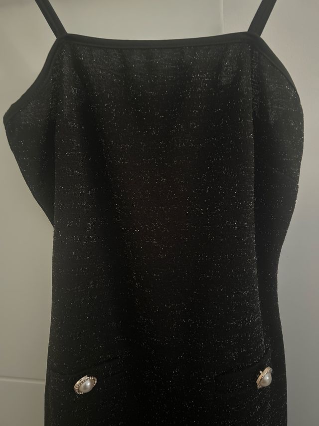 Vestido negro fiesta con chaqueta