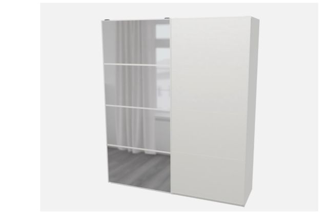 Armario puertas correderas cristal y madera