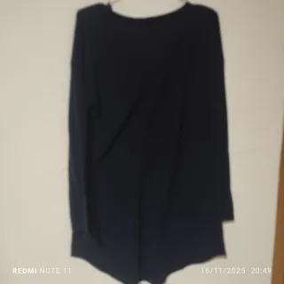 Camisón premamá negro botones