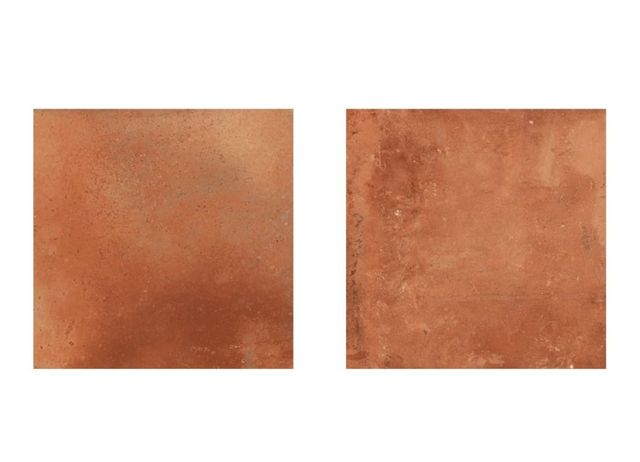 Suelo porcelánico efecto terracota rústico