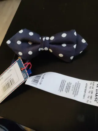 Pajarita El Ganso azul lunares