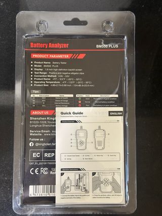 KINGBOLEN BM550 PLUS Comprobador Baterías