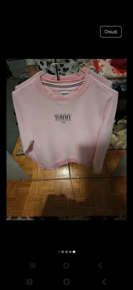 Felpa Tommy Hilfiger Rosa Taglia XS