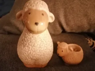 Set ceramica pecora e agnellino vintage