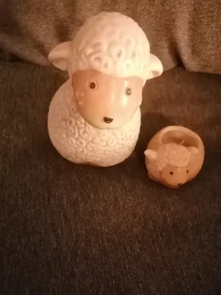 Set ceramica pecora e agnellino vintage