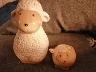 Set ceramica pecora e agnellino vintage
