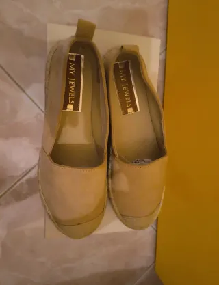 Espadrillas basse in paglia rosa