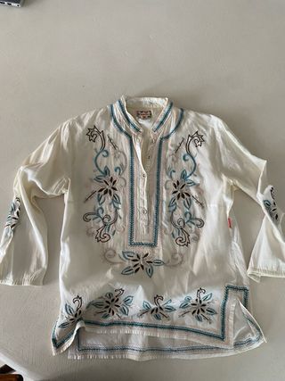 Blusa Flamenco Bordada Multicolor