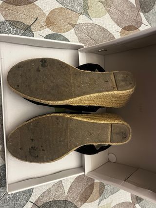 Sandalias cuña negras talla 39