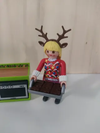 Playmobil personaje navideño con horno