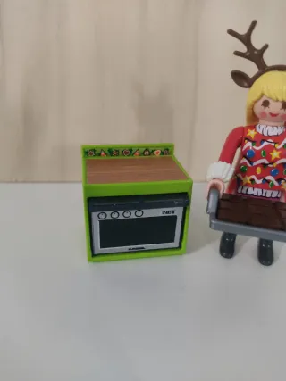 Playmobil personaje navideño con horno