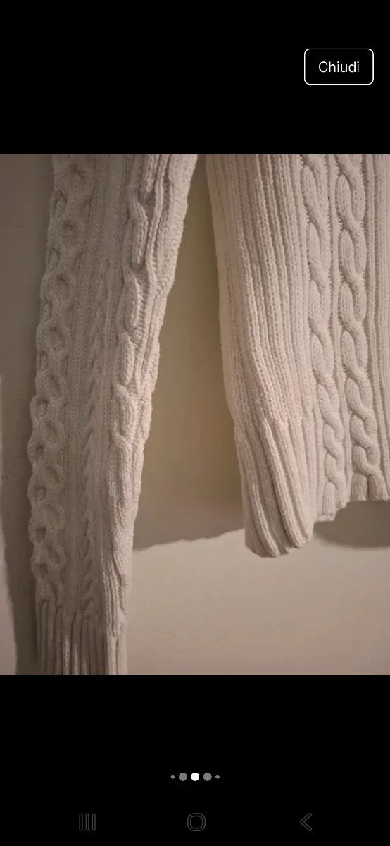 Maglione Tommy Hilfiger Bianco Taglia XS