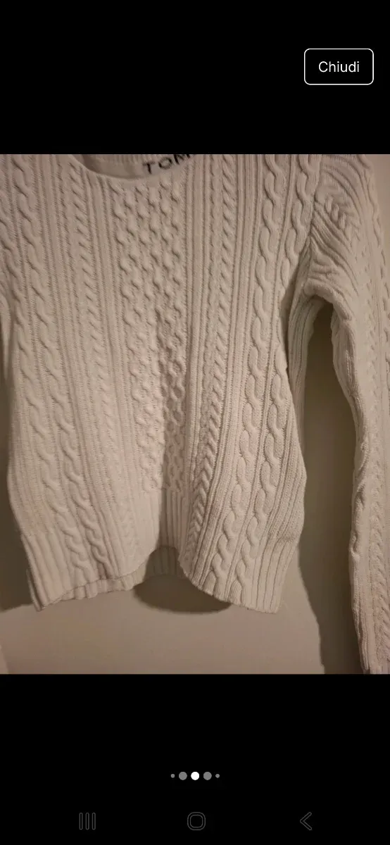 Maglione Tommy Hilfiger Bianco Taglia XS