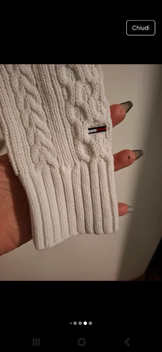 Maglione Tommy Hilfiger Bianco Taglia XS