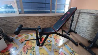 Banco de pesas y soportes regulables