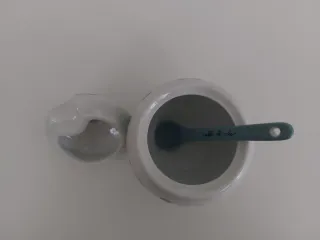 Zuccheriera in ceramica decorata