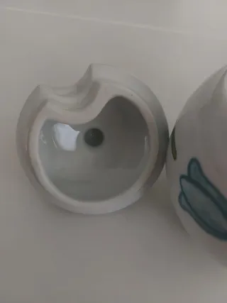 Zuccheriera in ceramica decorata