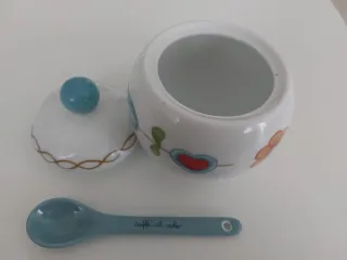 Zuccheriera in ceramica decorata