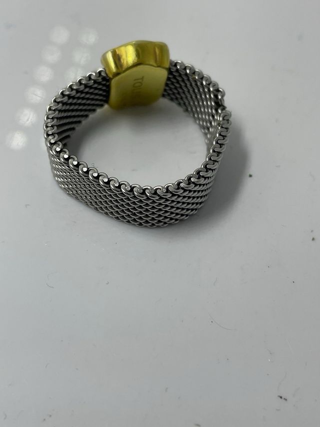 Anillo Tous Oso Dorado y Plata