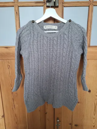 Jersey Zara gris ochos