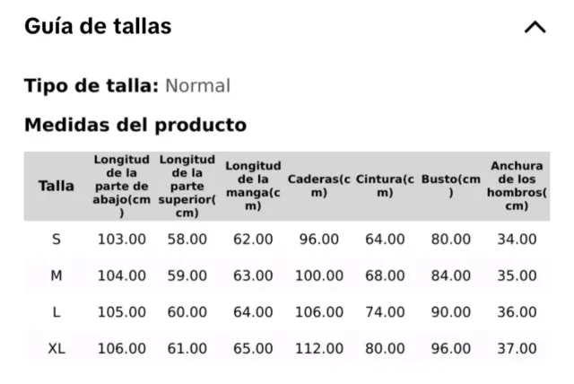 Pijama rosa con lazos negros Talla L