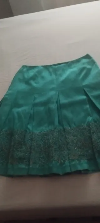 Vestido de fiesta verde azulado