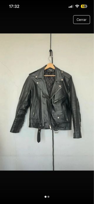 Chaqueta Biker Reclaimed Vintage Negra