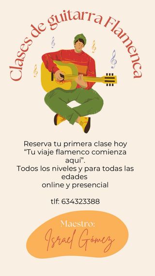 CLASES DE GUITARRA FLAMENCA PARA TODOS LOS NIVELES